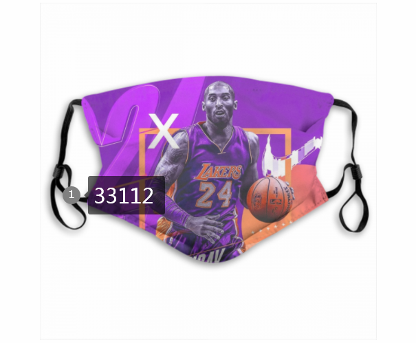 2021 NBA Los Angeles Lakers #24 kobe bryant 33112 Dust mask with filter->nba dust mask->Sports Accessory